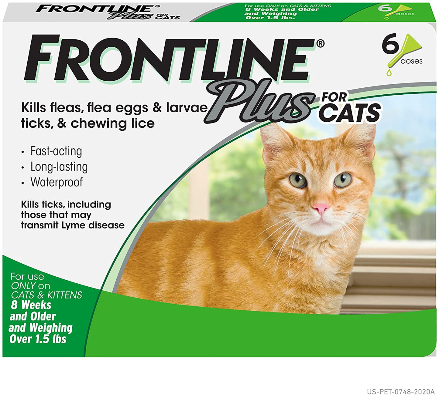 Frontline Plus Flea & Tick Spot Treatment for Cats 6 Month