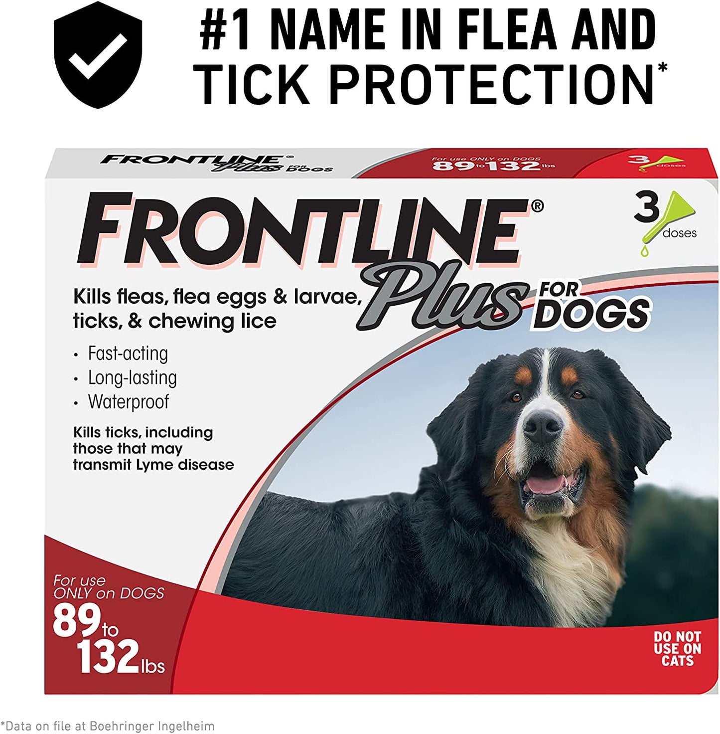 Frontline Plus Flea and Tick Treatment for Dogs 3 Month Extra Large Dog, 89-132 Pounds