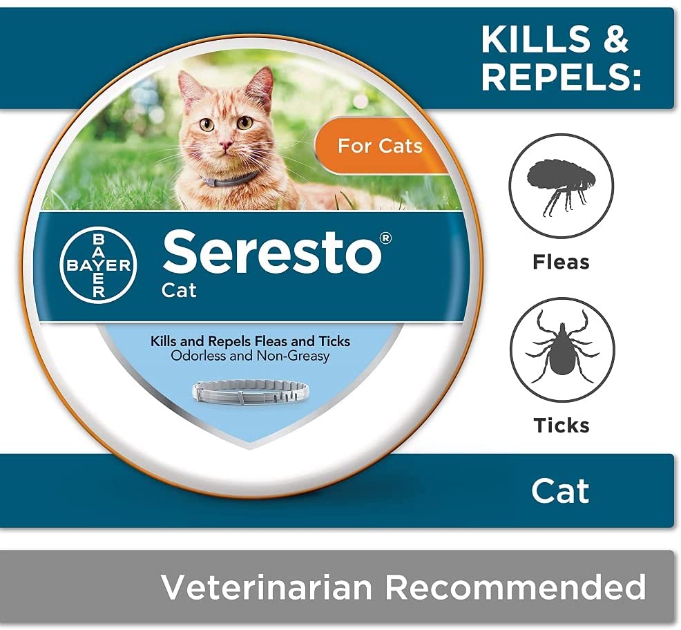 Seresto Flea and Tick Collar for Cats 8-month Flea and Tick Collar for Cats